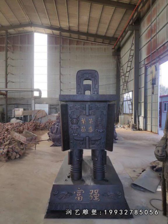 商业街景观鼎铜雕