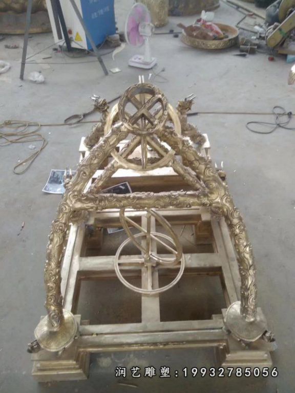 草坪景观浑天仪铜雕