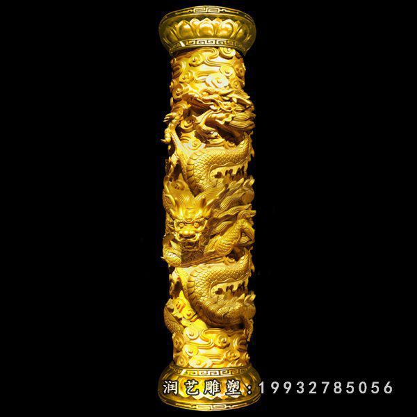商场景观龙柱铜雕