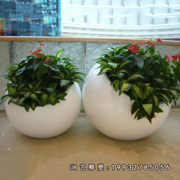 商场玻璃钢花瓶雕塑