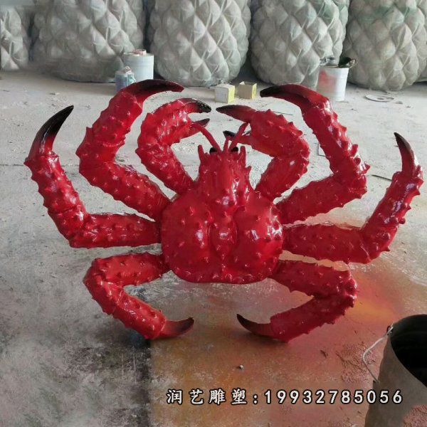 景区玻璃钢螃蟹雕塑