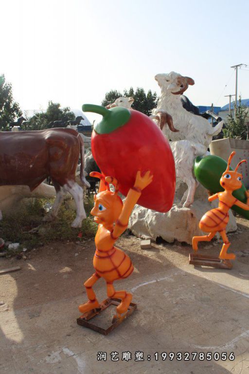 学校玻璃钢蚂蚁雕塑