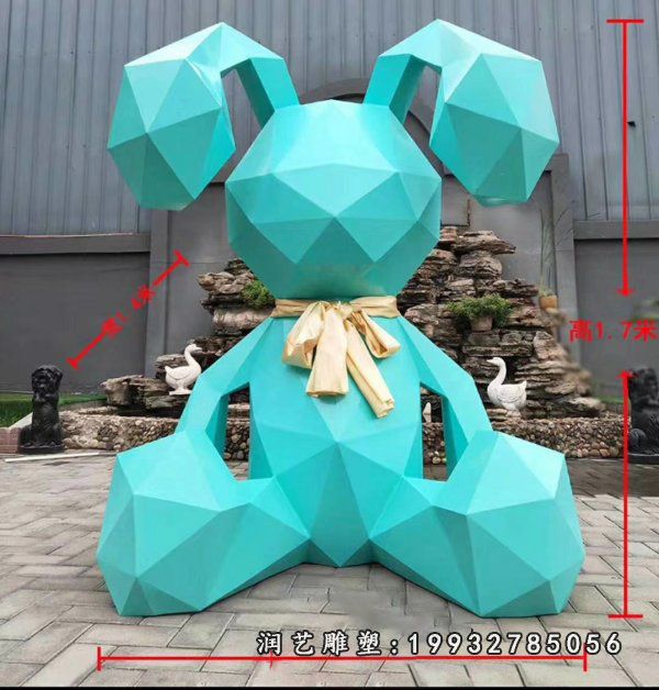 景区玻璃钢兔子雕塑