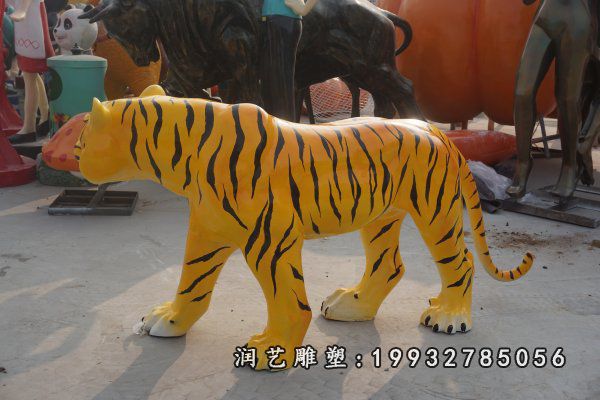 商场玻璃钢老虎雕塑