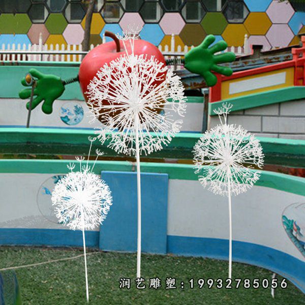 小区不锈钢蒲公英雕塑