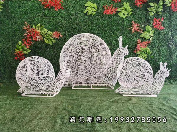 游乐场不锈钢动物蜗牛雕塑