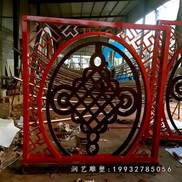 学校不锈钢中国结景观雕塑