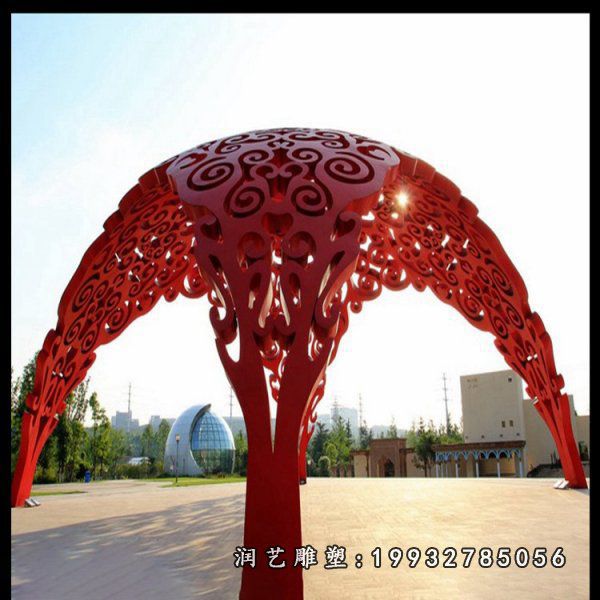 公园不锈钢拱门景观雕塑