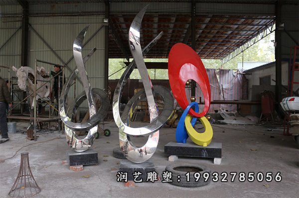 企业不锈钢抽象景观雕塑