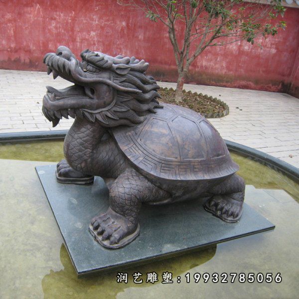 草坪动物龙龟铜雕