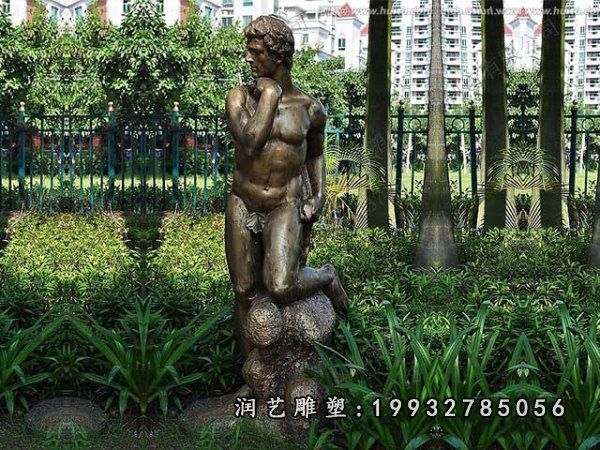 商场西方人物铜雕