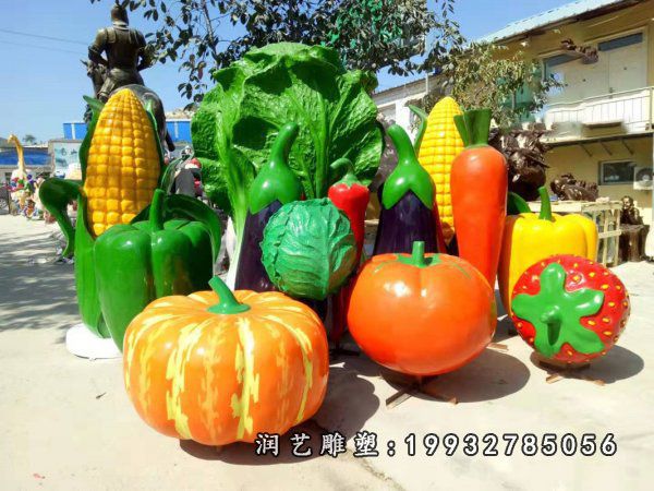 街道玻璃钢蔬菜雕塑