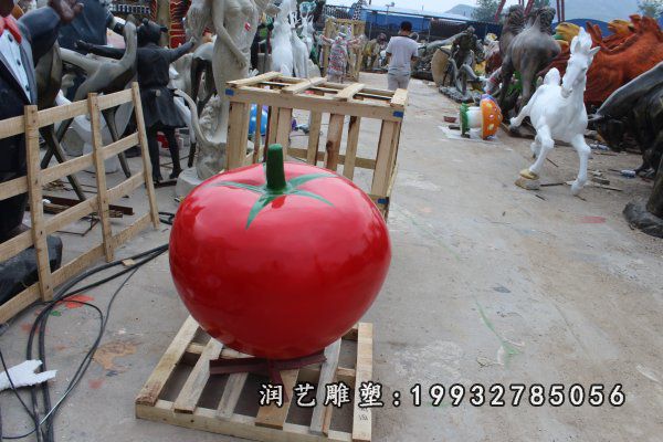 企业玻璃钢西红柿雕塑
