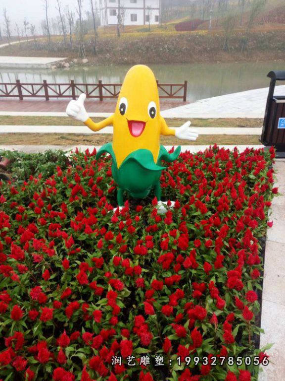 广场玻璃钢玉米雕塑