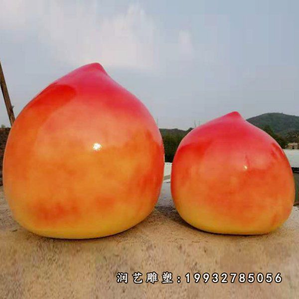 校园玻璃钢桃子景观雕塑