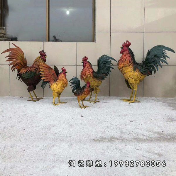 景区玻璃钢动物鸡雕塑