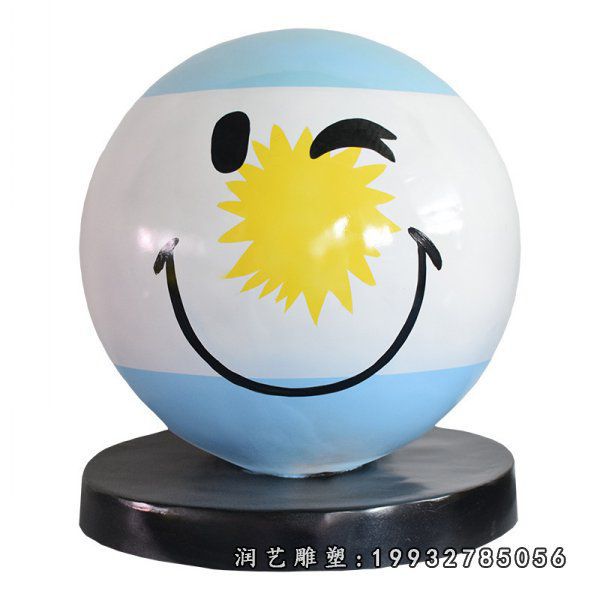 景区玻璃钢笑脸雕塑