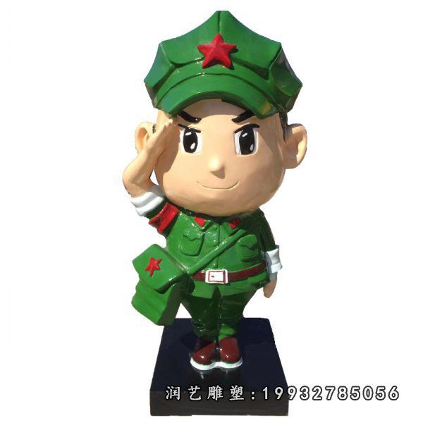 广场玻璃钢红军雕塑