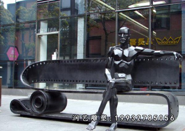 广场不锈钢凳子雕塑