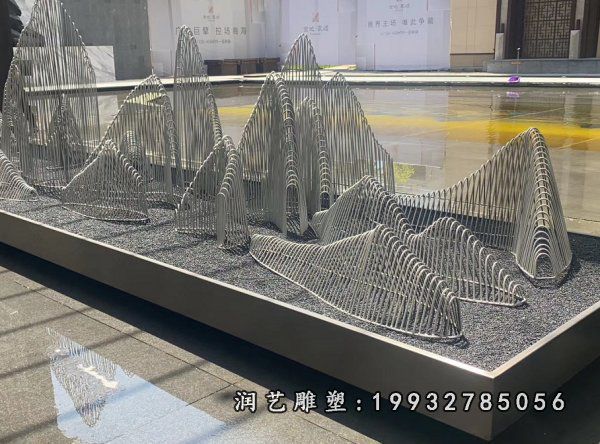 游乐场不锈钢假山雕塑