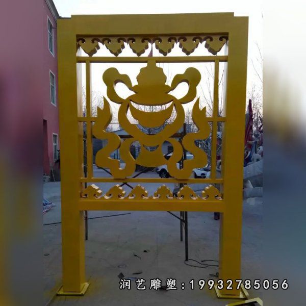 商业街不锈钢宣传栏雕塑