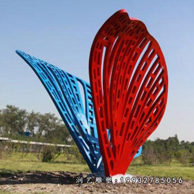 公园不锈钢翅膀雕塑