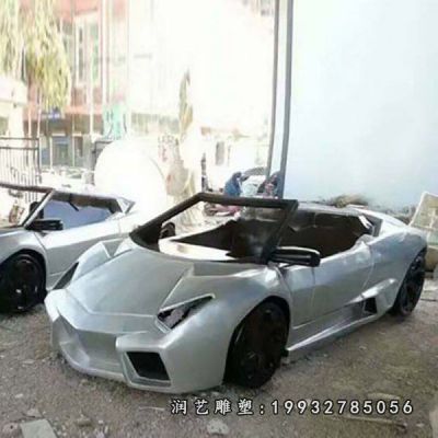 不锈钢户外车雕塑