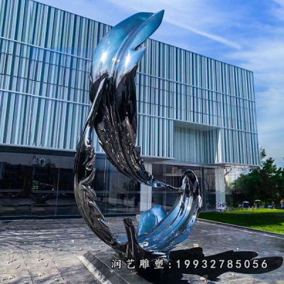不锈钢街道羽毛雕塑