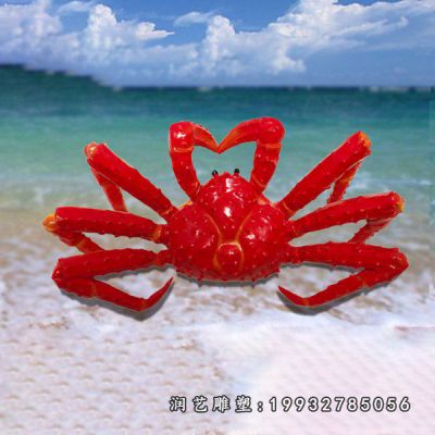 玻璃钢街道螃蟹雕塑