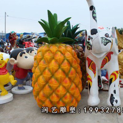 玻璃钢仿真菠萝雕塑