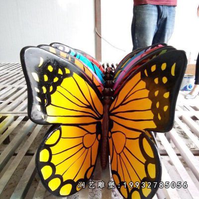 玻璃钢广场蝴蝶雕塑