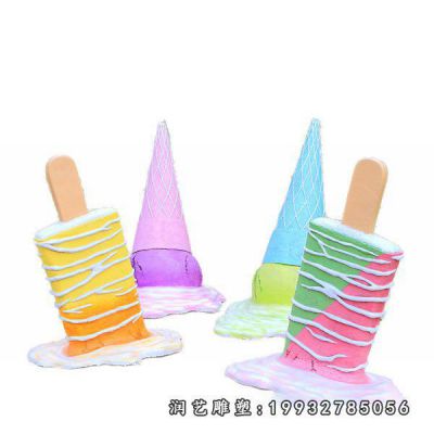 玻璃钢城市冰激凌雕塑