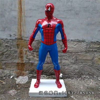 玻璃钢蜘蛛侠雕塑