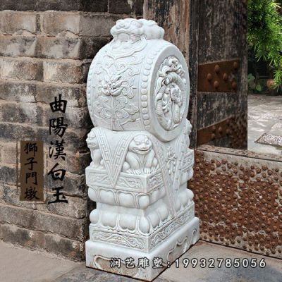 大理石门墩雕塑