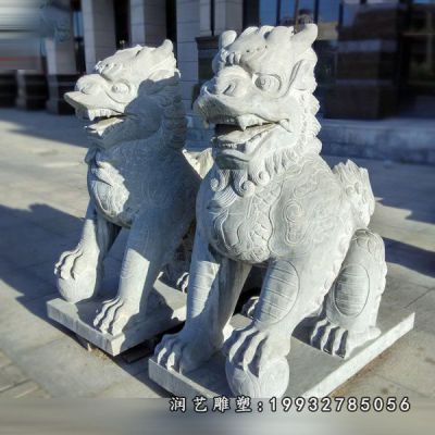 大理石麒麟雕塑