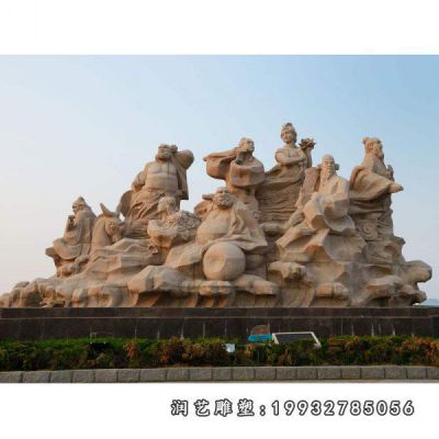 大理石八仙人物雕塑