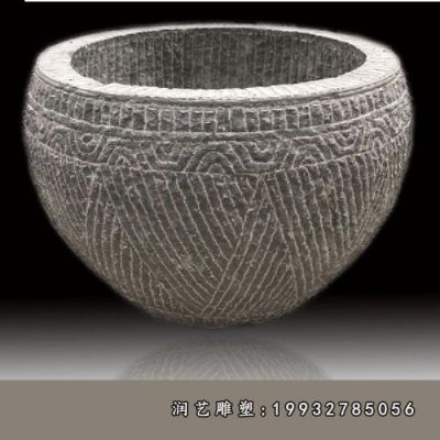 大理石水缸雕塑