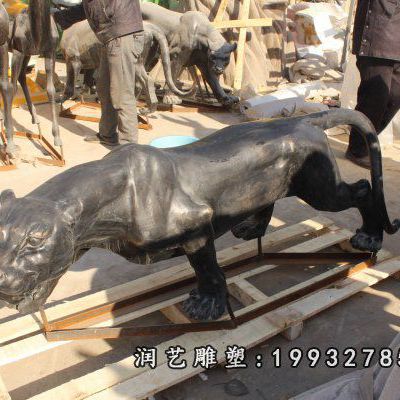 铜雕豹子雕塑
