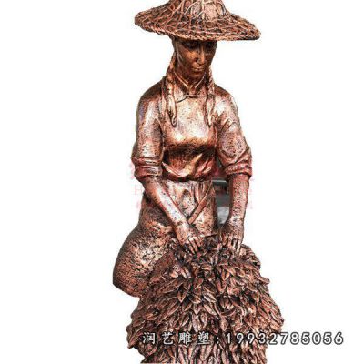 铜雕茶文化人物雕塑