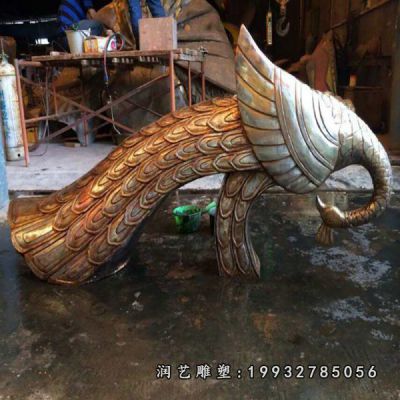 铜雕孔雀雕塑