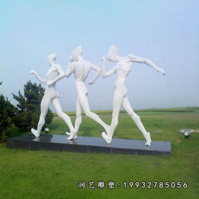 不锈钢竞走人物雕塑