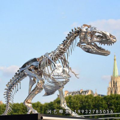 不锈钢恐龙动物雕塑