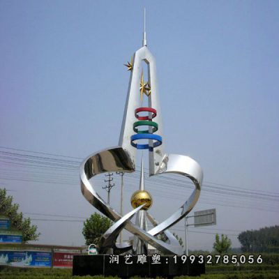 街道不锈钢避雷针雕塑