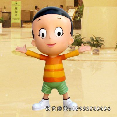 玻璃钢城市大头儿子雕塑