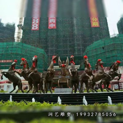 铜雕公园阿波罗战车雕塑