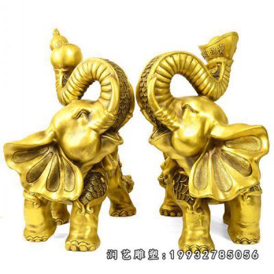 铜雕大象园林雕塑