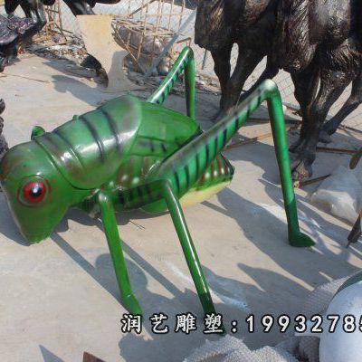 动物玻璃钢蝈蝈雕塑