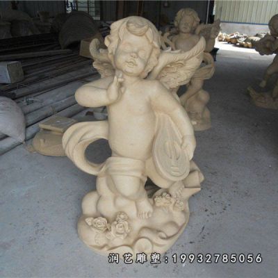 儿童大理石公园雕塑