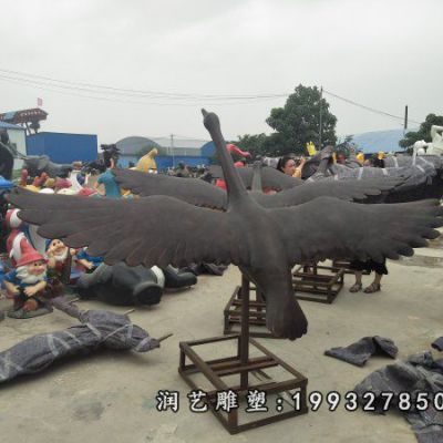 园林铜雕大雁雕塑