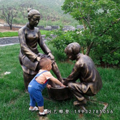 公园铜雕典故人物雕塑